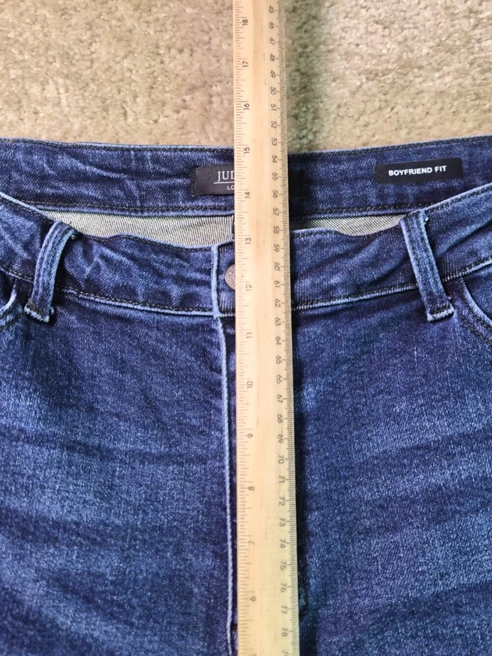 Judy Blue LA Jeans Womens Size 22W Blue Boyfriend Distressed Stretch Denim F910 - Picture 9 of 13